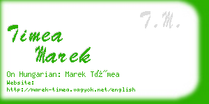 timea marek business card